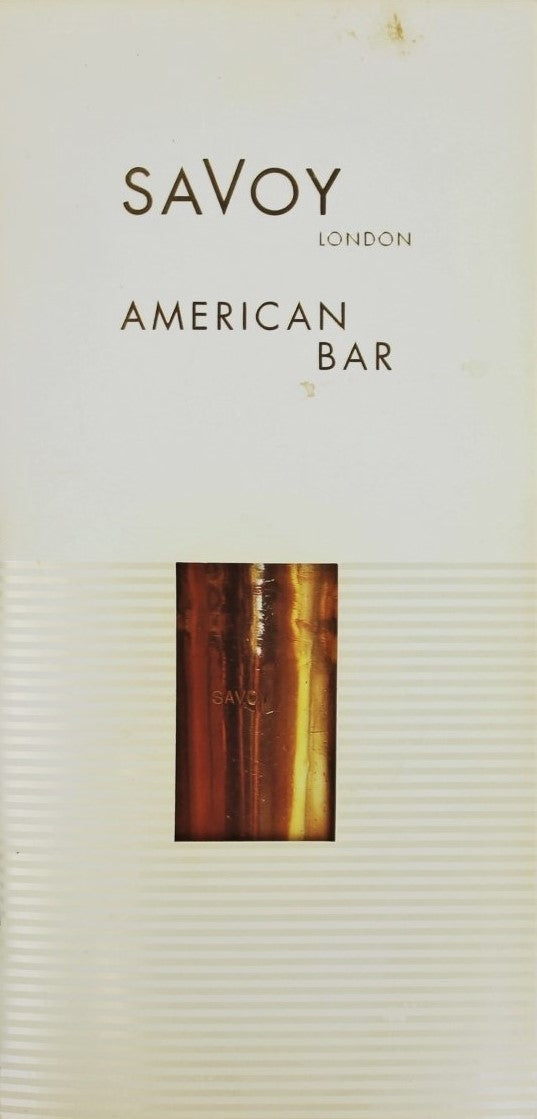 "Savoy London American Bar Cocktail Menu" 1988