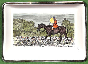 "Paul Brown "Hacking Home" Porcelain Hand-Colored c1962 Tray" (SOLD)