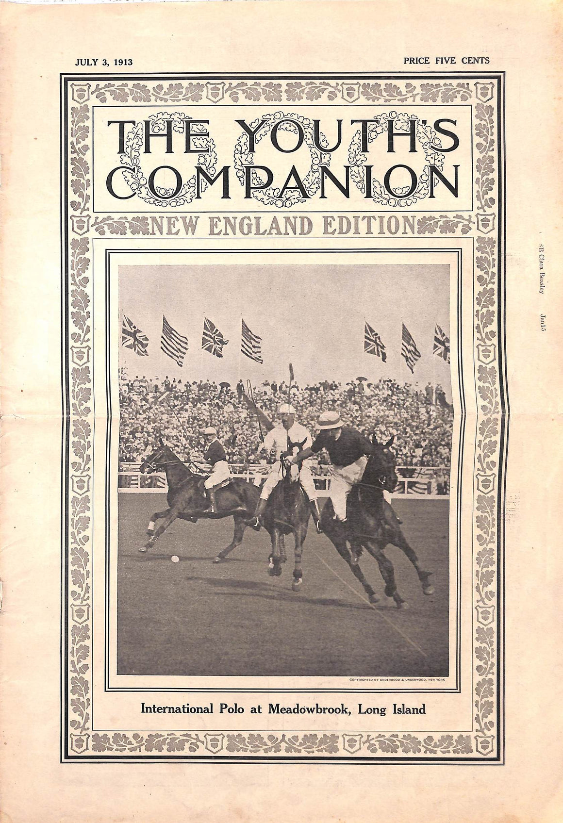 "International Polo At Meadowbrook, Long Island July 3-1913"