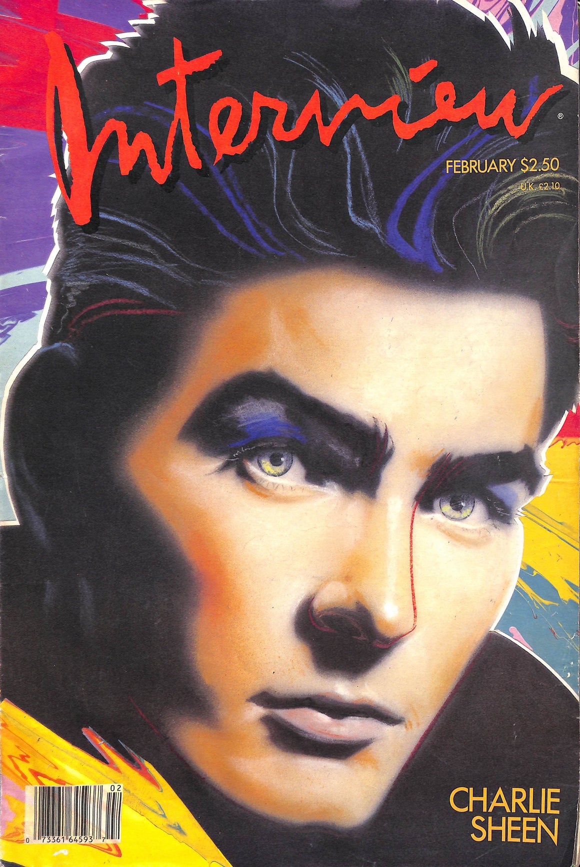Interview Magazine: February 1987 Charlie Sheen