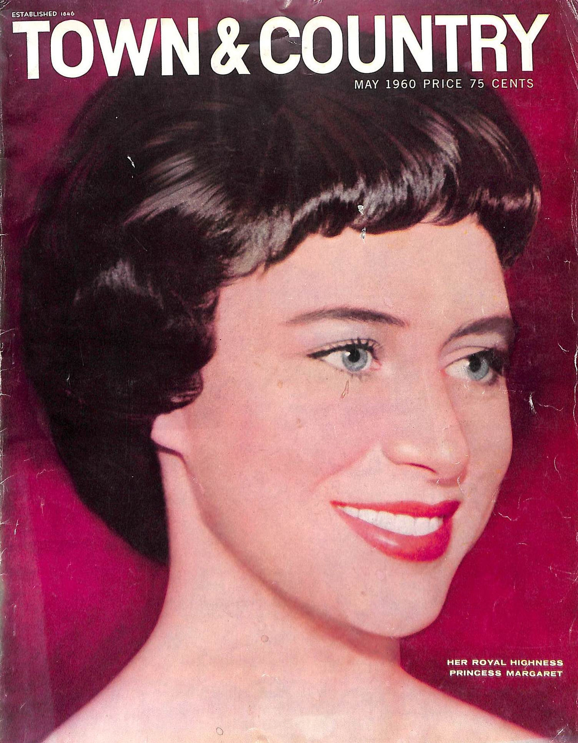 "Town & Country May 1960 w/ HRH Princess Margaret Cover"