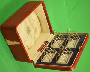 "Mackay & Chisholm Edinburgh Boxed Set Of 4 Scottish Silver Miniature Toast Racks"