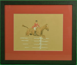 Paul Desmond Brown Foxhunter Watercolor & Gouache (SOLD)