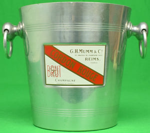 "G.H. Mumm & Co. Cordon Rouge Champagne Metal Ice Bucket"