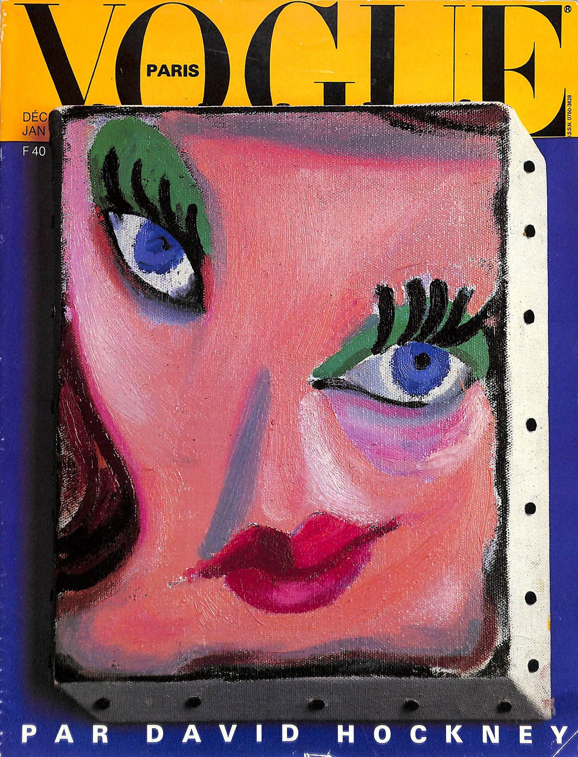 "Paris Vogue No. 662" Decembre 1985/ Janvier 1986 [David Hockney Special Issue] (SOLD)