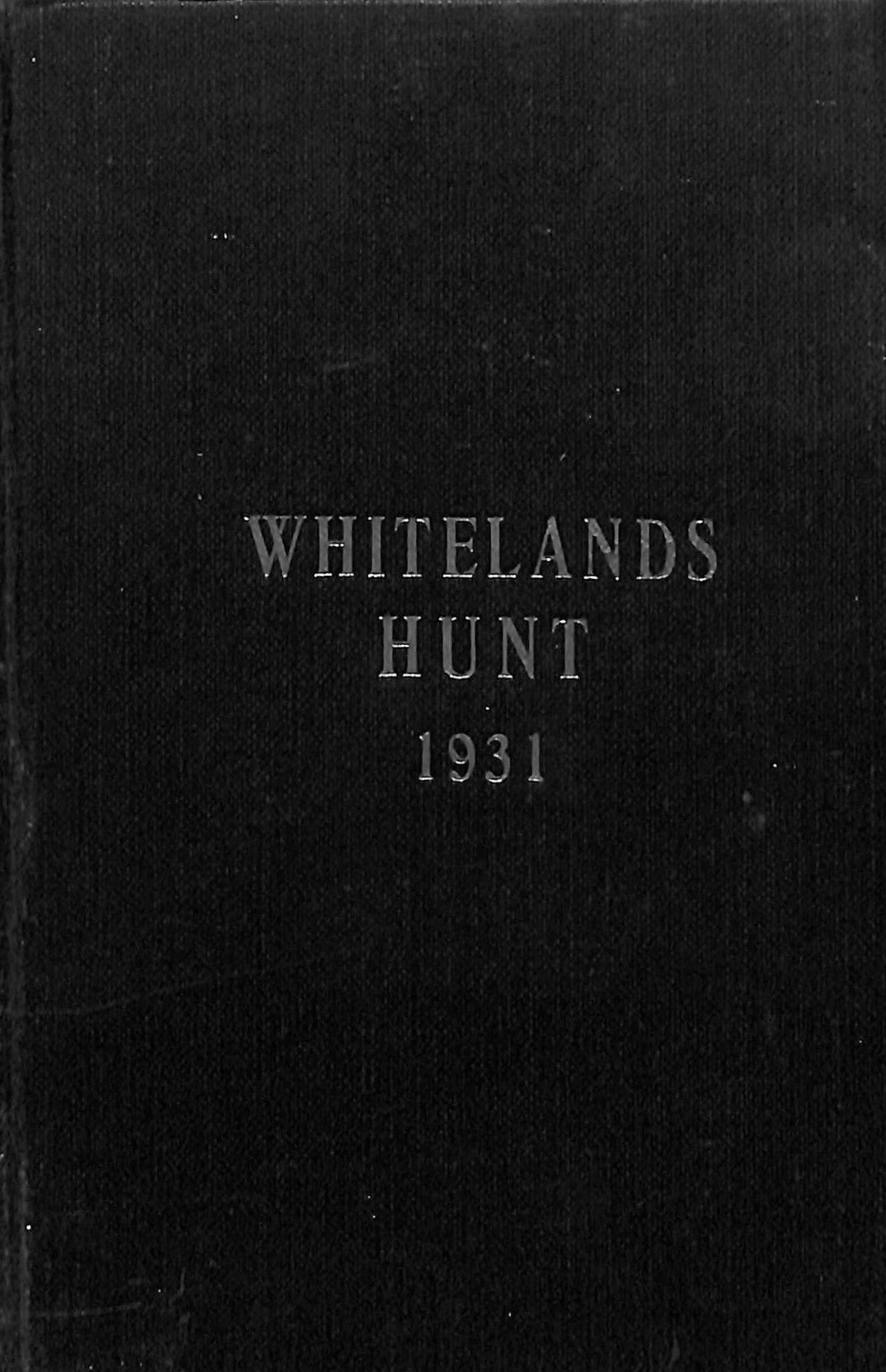 "Whitelands Hunt: By-Laws House Rules"