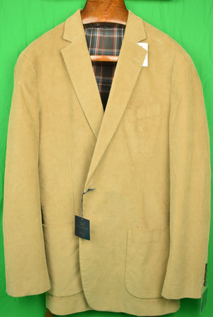 "Brooks Brothers "346" Regent Fit Pinwale Tan Corduroy Jacket w/ Tartan Lining" Sz: 46L (New w/ BB Tags) (SOLD)