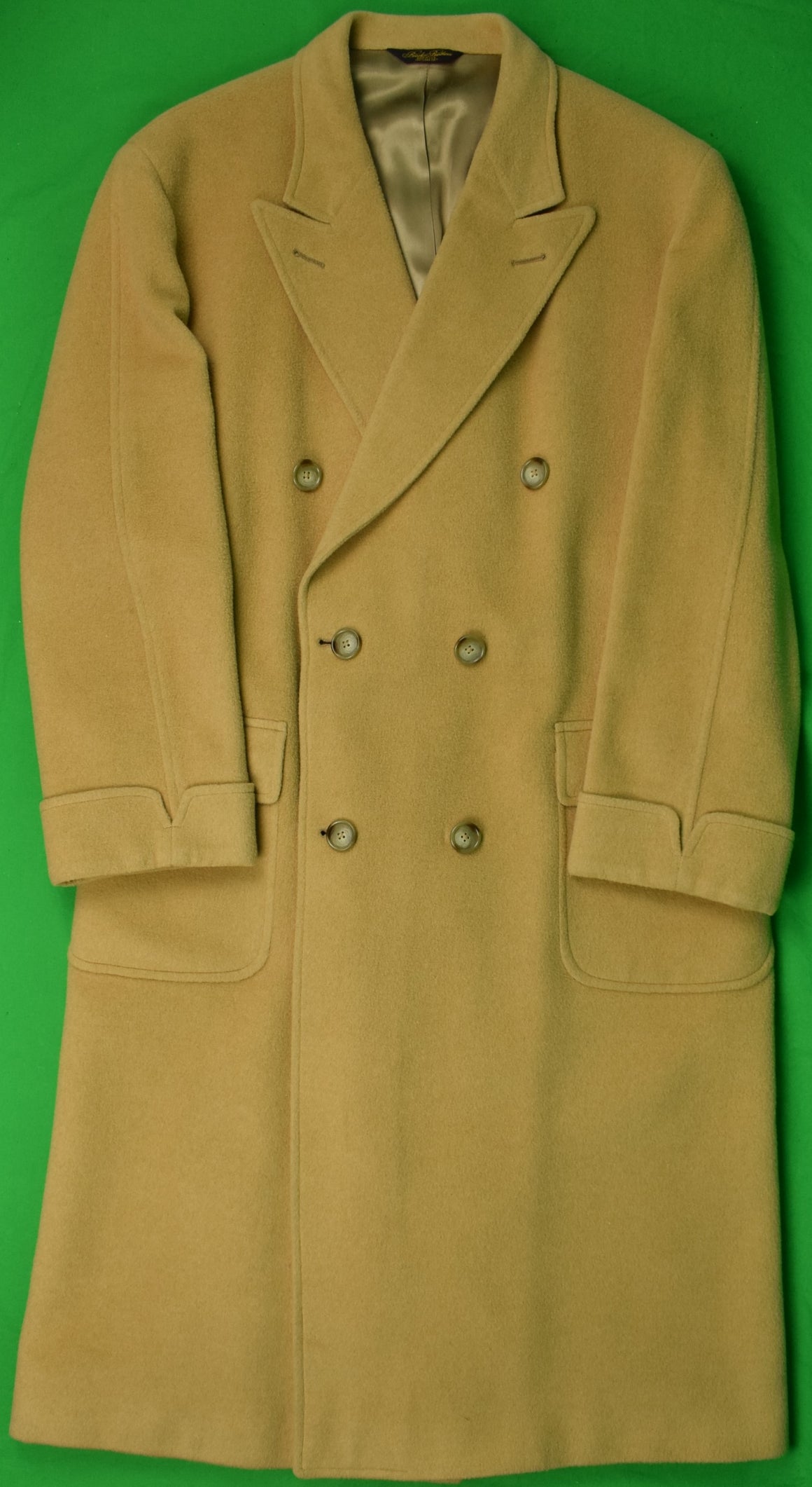 "Brooks Brothers Camel Hair Polo Coat" Sz: 46L (SOLD)