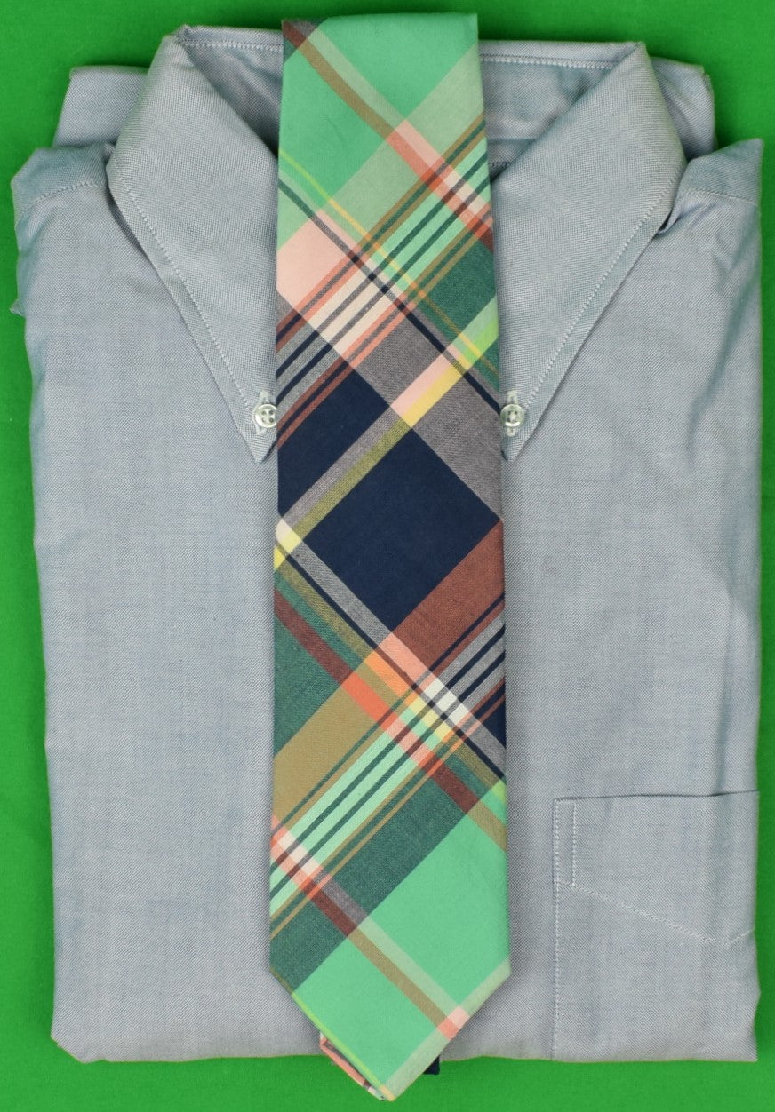 "Brooks Brothers Pink/ Green Madras Plaid Tie" (New w/ BB Tag!) (SOLD)