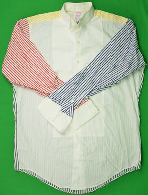 "Brooks Brothers Fun Stripe Tux/ Dinner Shirt" Sz: 15-2 (New/ Old Deadstock!)