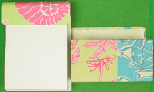 Lilly Pulitzer Notepad & Patch Fabric Panel Letter Holder