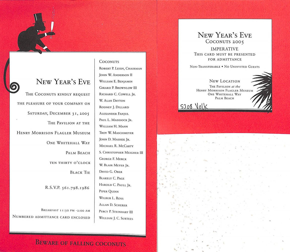 "Palm Beach New Year's Eve Coconuts Ball 2005"