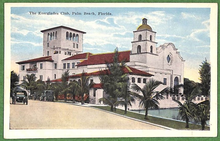 The Everglades Club, Palm Beach, Florida. c1920s Postcard