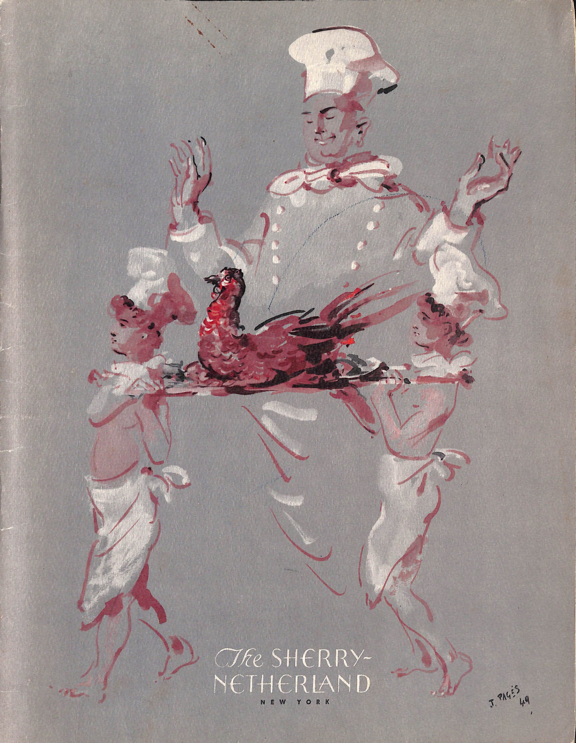 "The Sherry-Netherland Hotel Menu For Thursday, December 19, 1957" (SOLD)