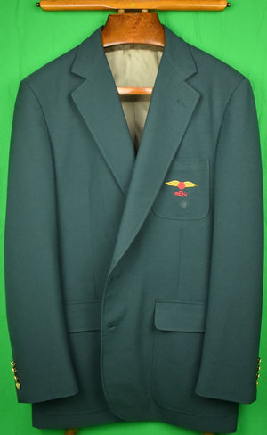 Corbin Hunter Green Trop Wool Blazer Sz: 46"L