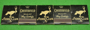 "The Stork Matchbook Club/ Chesterfield c1940s Matchbook"