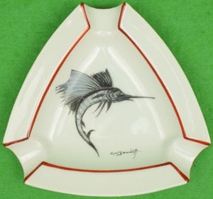 "Cyril Gorainoff for Abercrombie & Fitch c1940s Leaping Sailfish Ashtray"