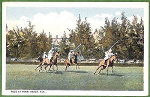 Polo At Miami Beach, FLA. c1910s Postcard