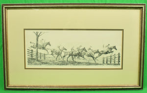 "New Jersey Hunt Cup" c1930 Drypoint by Paul Brown
