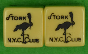 "Pair x Stork Club Bakelite Dice"