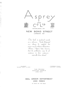 Asprey And Co. Ltd. [Trade Catalogue]