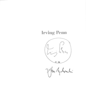 "Irving Penn" 1984 SZARKOWSKI, John (CO-SIGNED) (SOLD)
