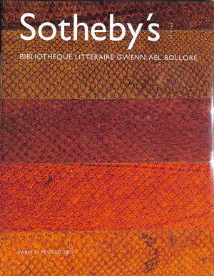 Sotheby's Paris 'Bibliotheque Litteraire Gwenn-Ael Bollore' 2002
