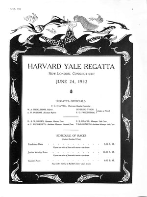 "Harvard Yale Regatta" June 24th 1932 (SOLD)