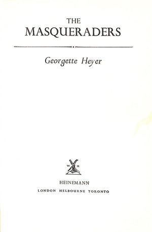 "The Masqueraders" 1961 HEYER, Georgette (SOLD)