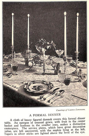 "Table Setting And Service For Mistress And Maid" 1934 LUTES, Della Thompson