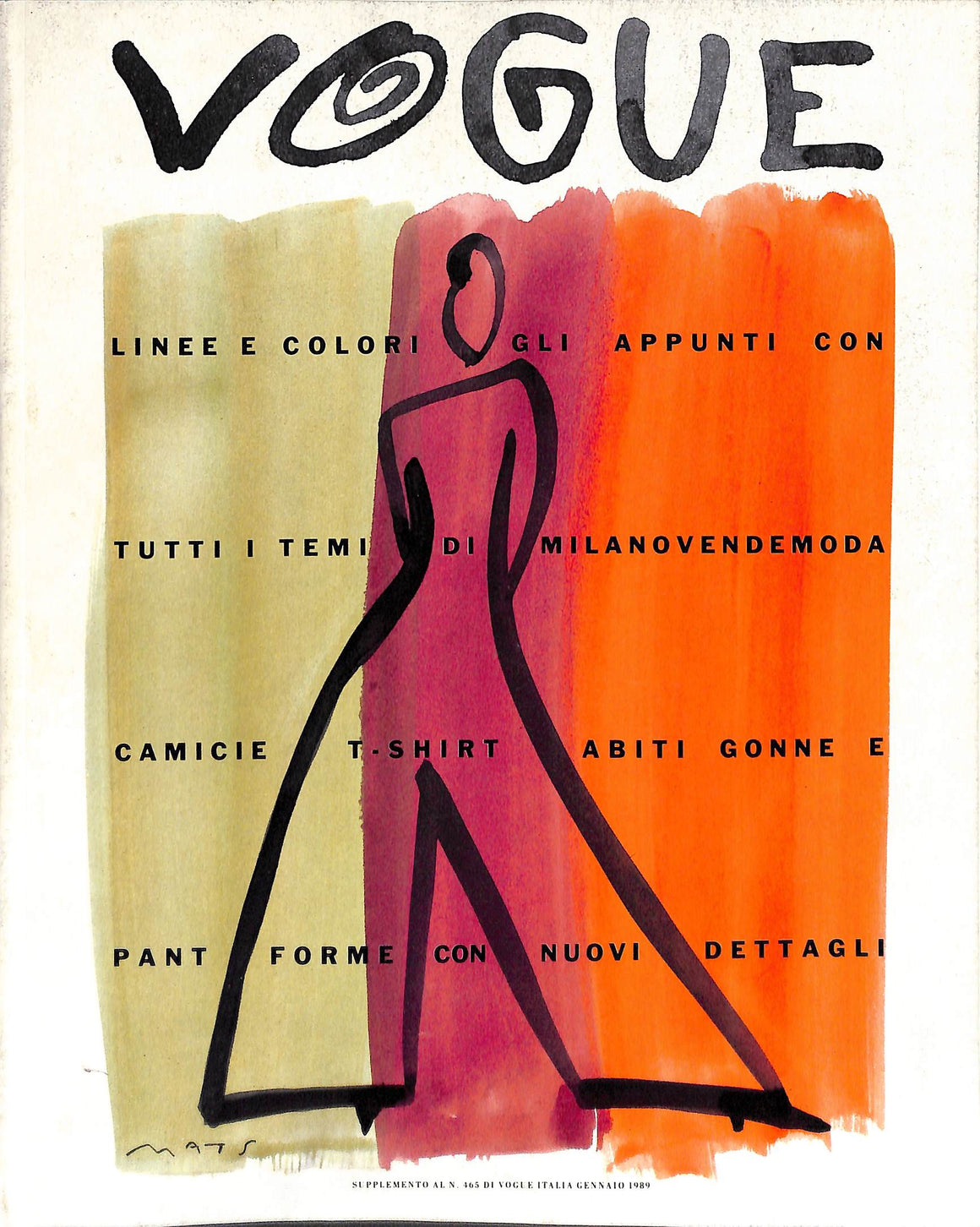 Vogue: Supplemento Al N. 465 Di Vogue Italia Gennaio 1989