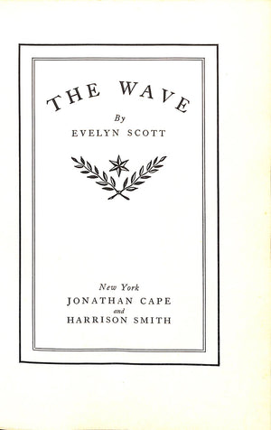 "The Wave" 1929 Scott, Evelyn