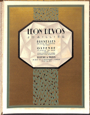 "Leon Devos, Joaillier" 1928 (SOLD)