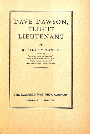 "Dave Dawson, Flight Lieutenant" 1941 BOWEN, R. Sidney