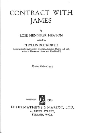 Contract with James by Rose Henniker Heaton and Phyllis Bosworth