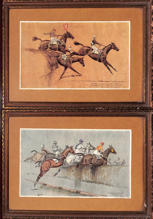 'Pair of Grand National 1931 Steeplechase Scenes' by Paul D. Brown