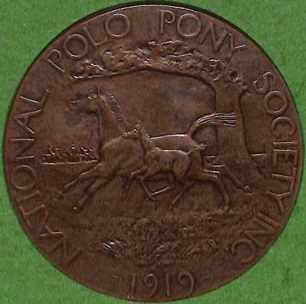 National Polo Pony Society 1919 Bronze Medal Sculpted by Charles Cary Rumsey
