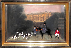 "Pair Of Castle Ashby Northamptonshire Britains Diorama Fox-Hunt Shadow Boxes"