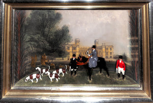 "Pair Of Castle Ashby Northamptonshire Britains Diorama Fox-Hunt Shadow Boxes"