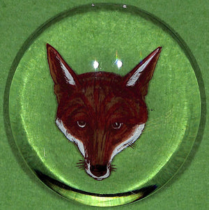 "Vintage 'Fox-Mask' Glass Paperweight" (SOLD)