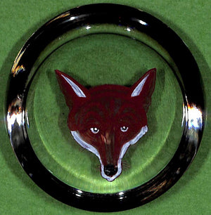 "Vintage 'Fox-Mask' Glass Paperweight" (SOLD)