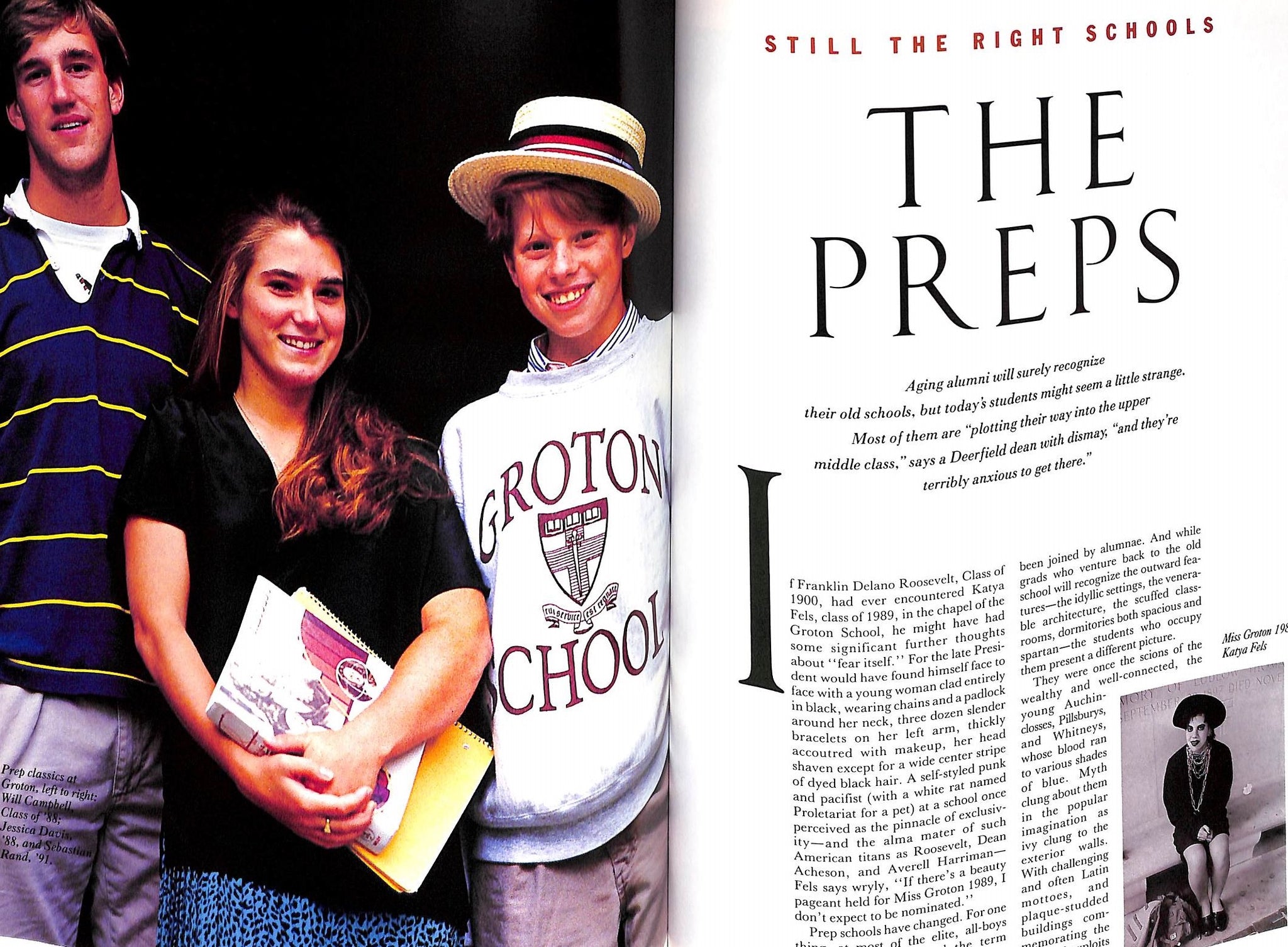 "M The Civilized Man: Nouveau Preppies" September 1988 (SOLD)