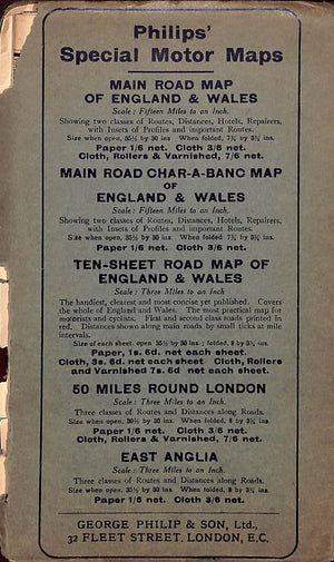 "The Royal Automobile Club Official Large Scale Route Map of Inner London" 1925