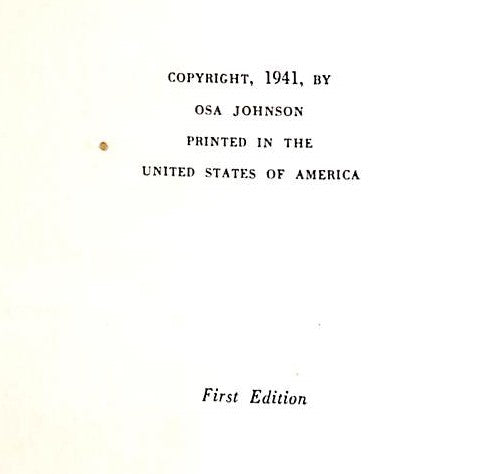 "Four Years in Paradise" 1941 by Osa Johnson (Inscribed!) (SOLD)