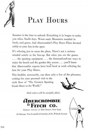 "Abercrombie & Fitch Play Hours 1940 Catalog" (SOLD)