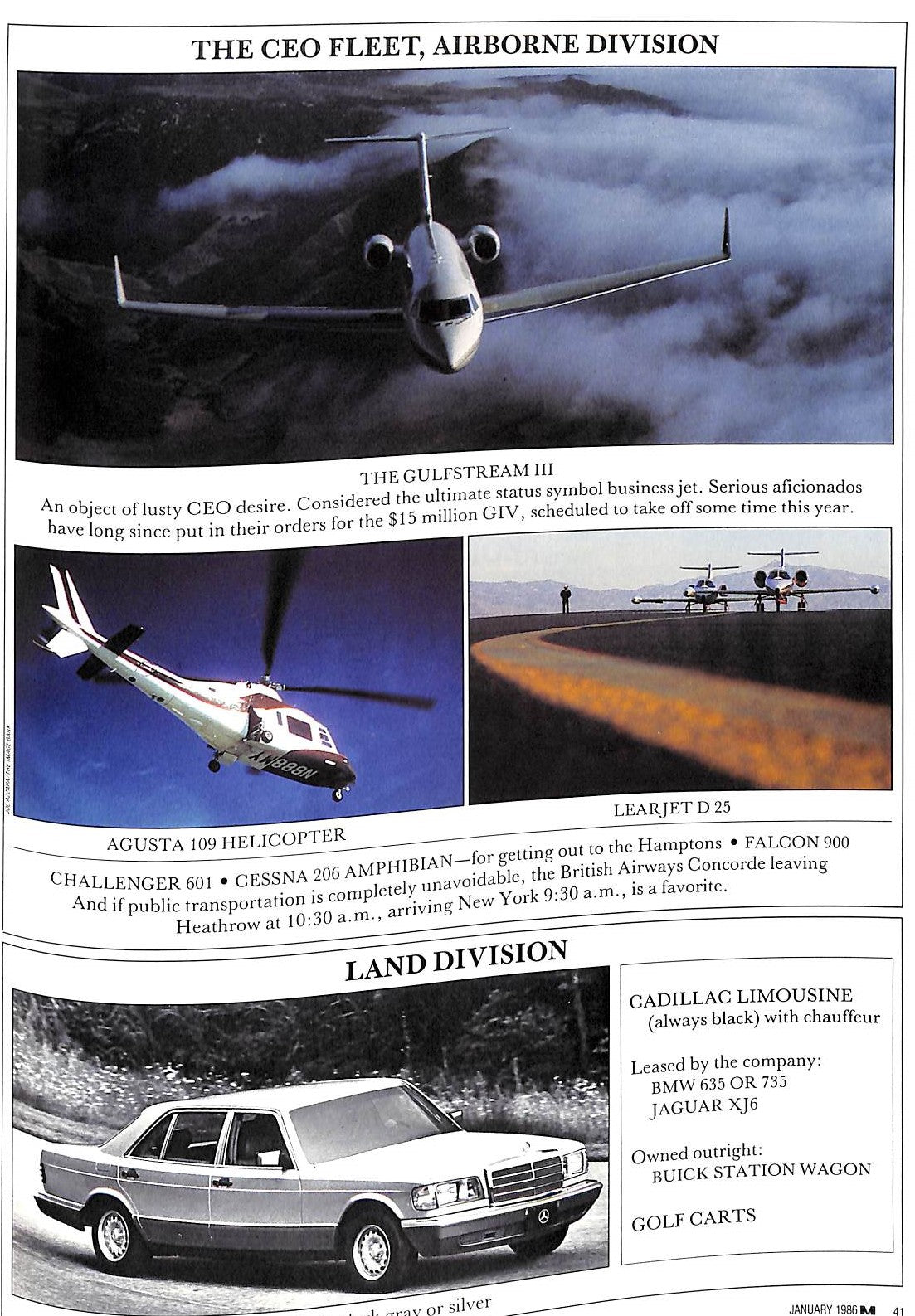 "M The Civilized Man: Who Has Style" January 1986