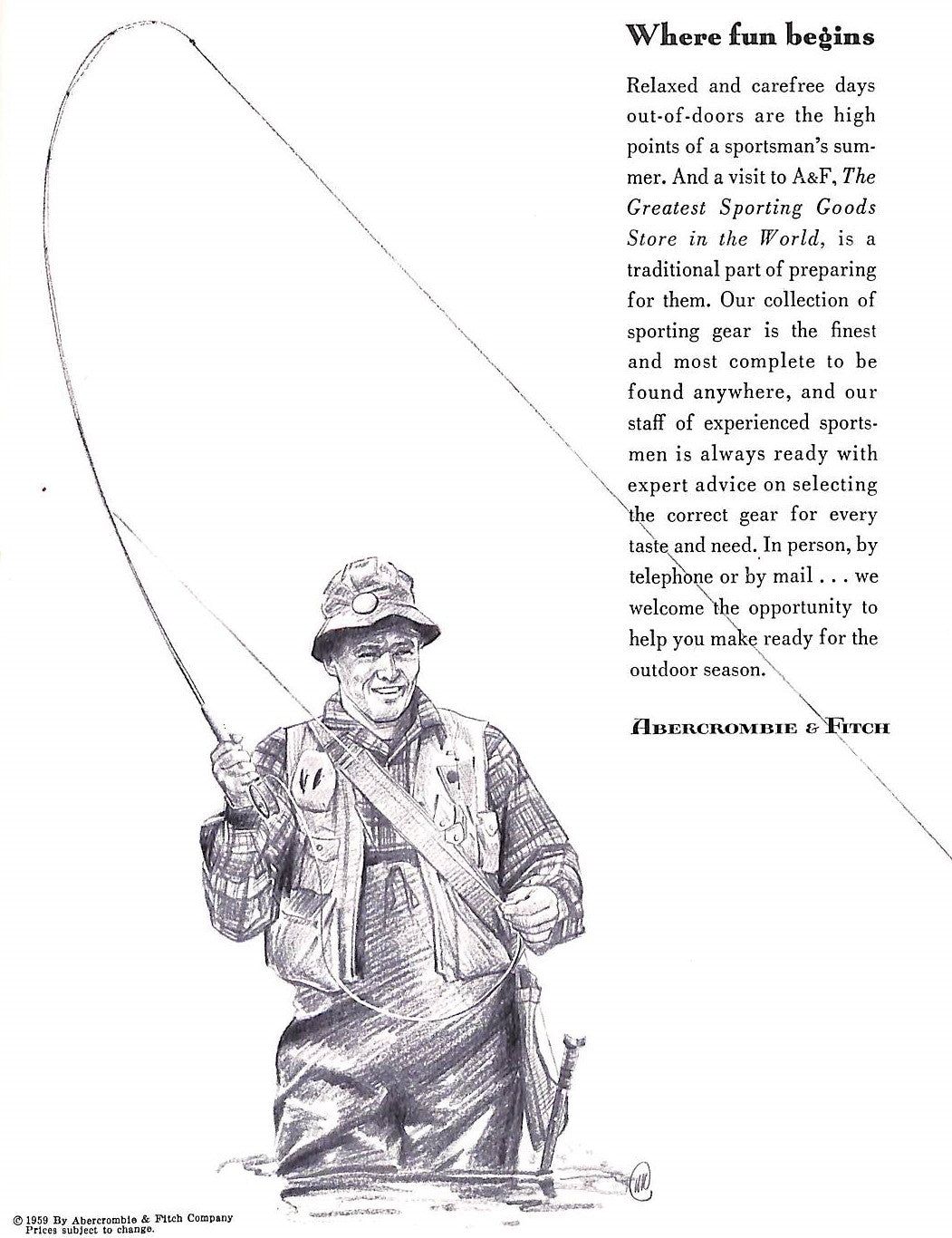 Abercrombie & Fitch 1959 Camping And Fishing Catalog