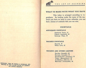 "The Art Of Drinking: Or What To Make With What You Have" 1930 MASON, Dexter [compiled by]