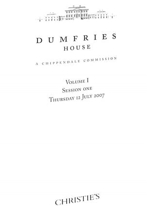 "Dumfries House: A Chippendale Commission" 2007 Christie's (SOLD)