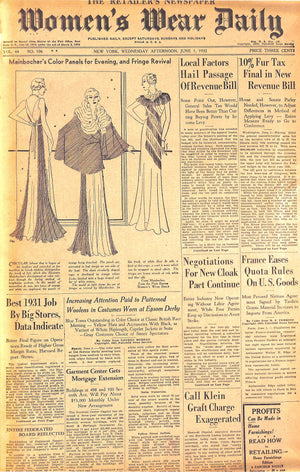 "Women's Wear Daily" June 1932